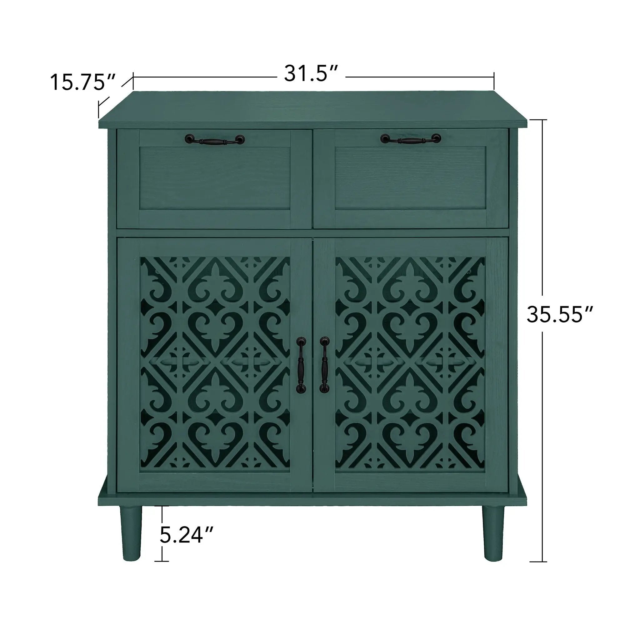 2 Door 2 Drawer Elegant Cabinet by HouseOfZazla