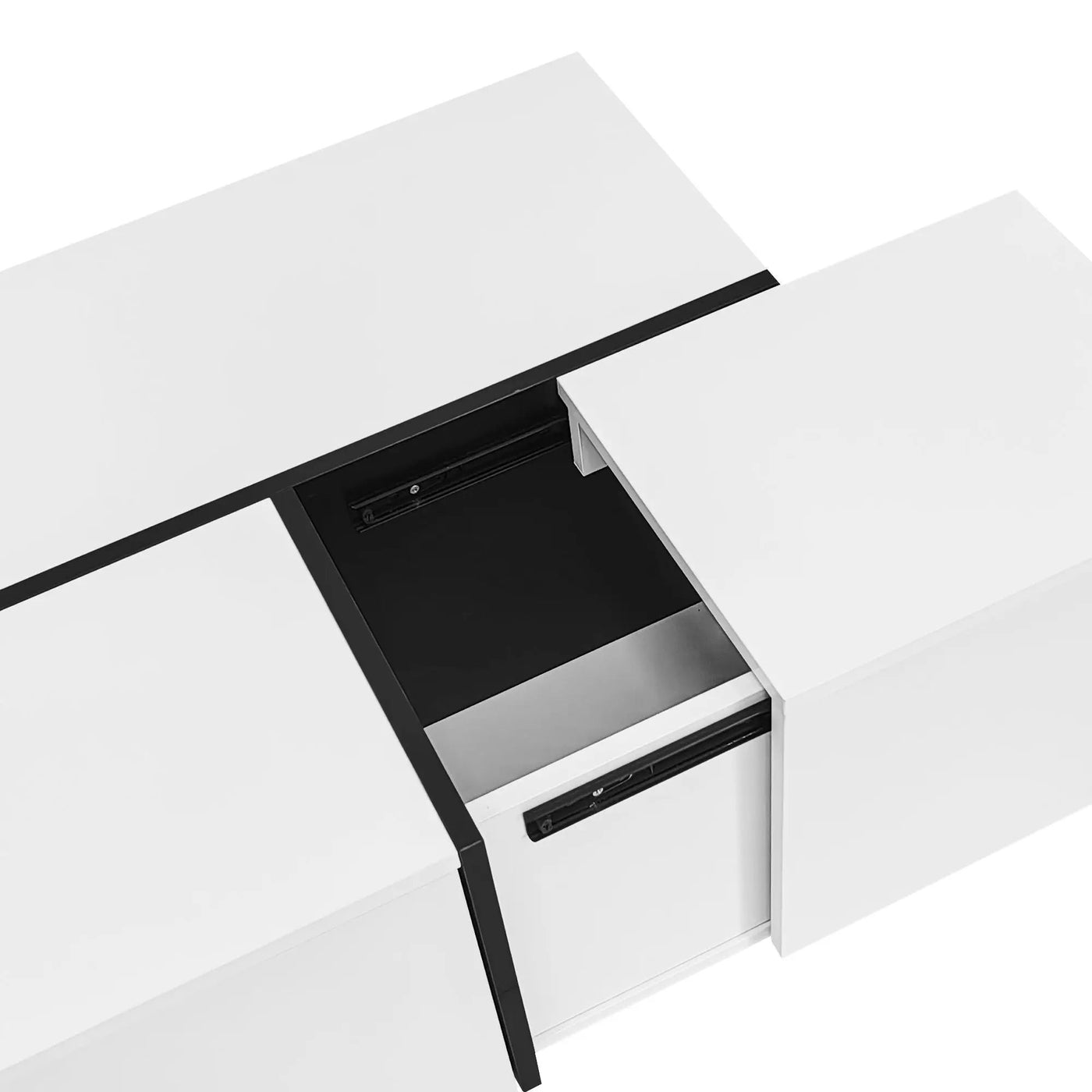 Extendable Coffee Table With 2 Hidden Storage Space And 2 Drawers For Living Room by HouseOfZazla