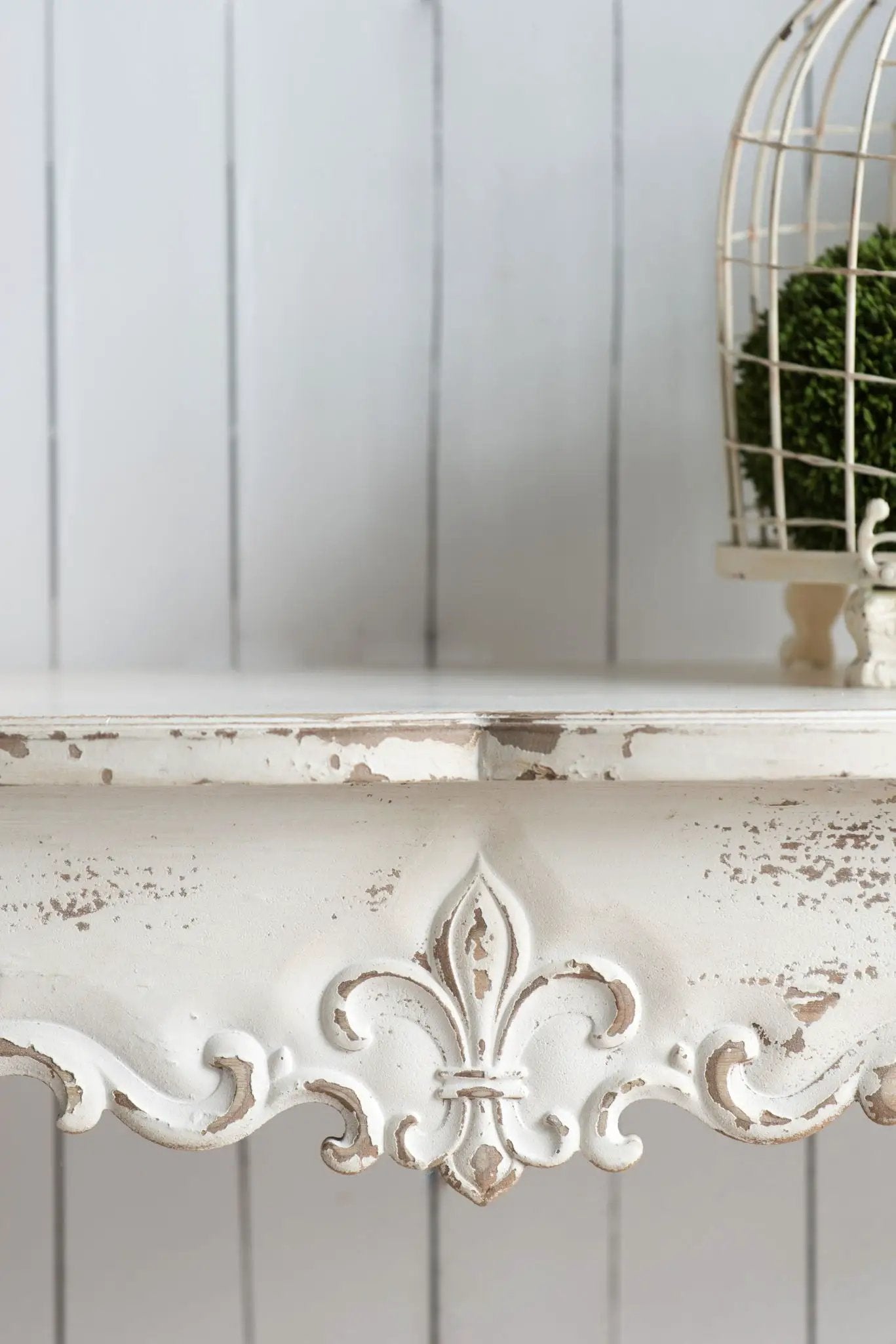 Slimline wash Console Table, For Hallway Living Room Bedroom - White Washed by HouseOfZazla