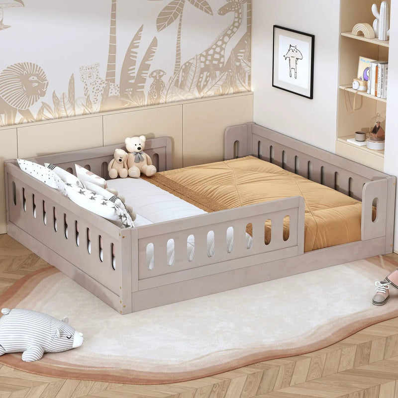 Platform Bed With Guardrail by Unique Piece Furniture