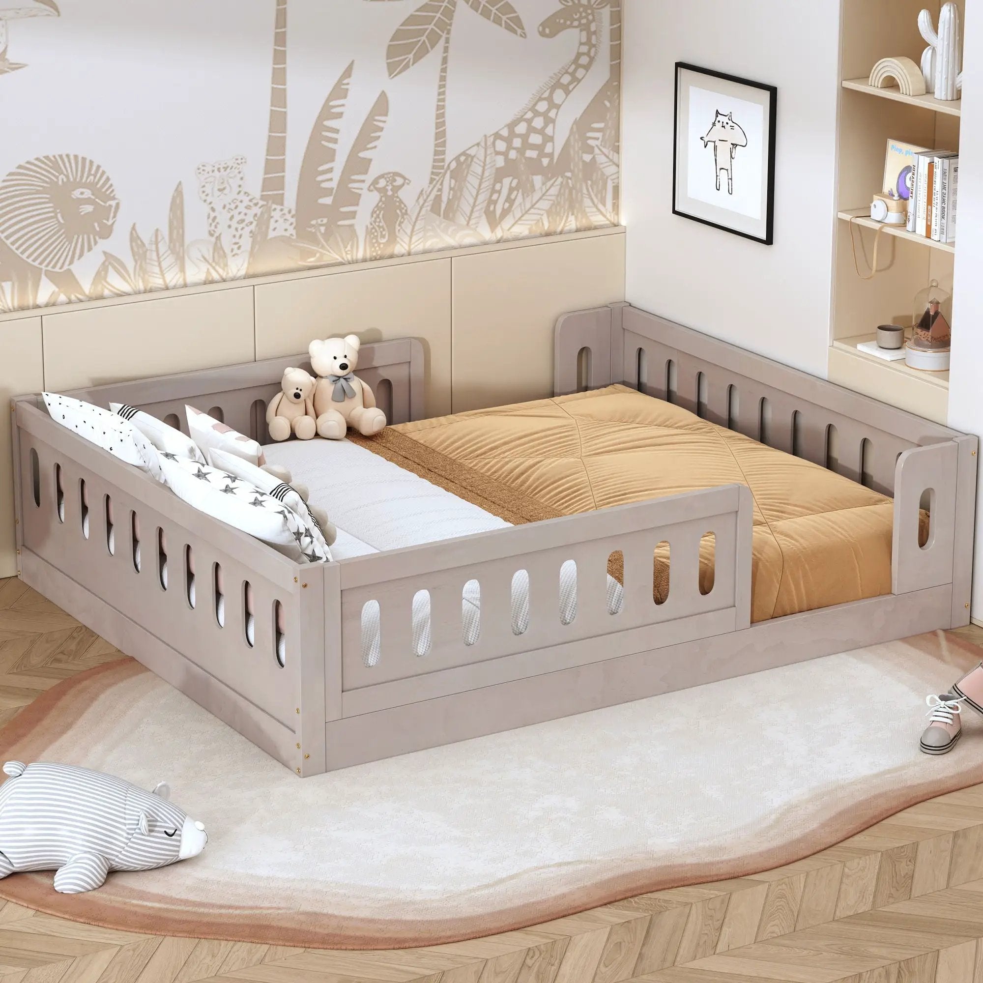 Platform Bed With Guardrail by HouseOfZazla