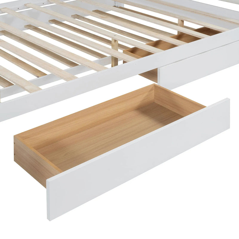 Storage Platform Bed, With 2 Big Drawers, Trundle by Unique Piece Furniture