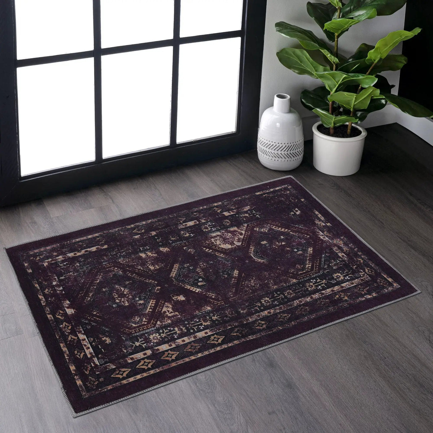 Maval - Trendy Area Rug, Washable by Unique Piece Furniture