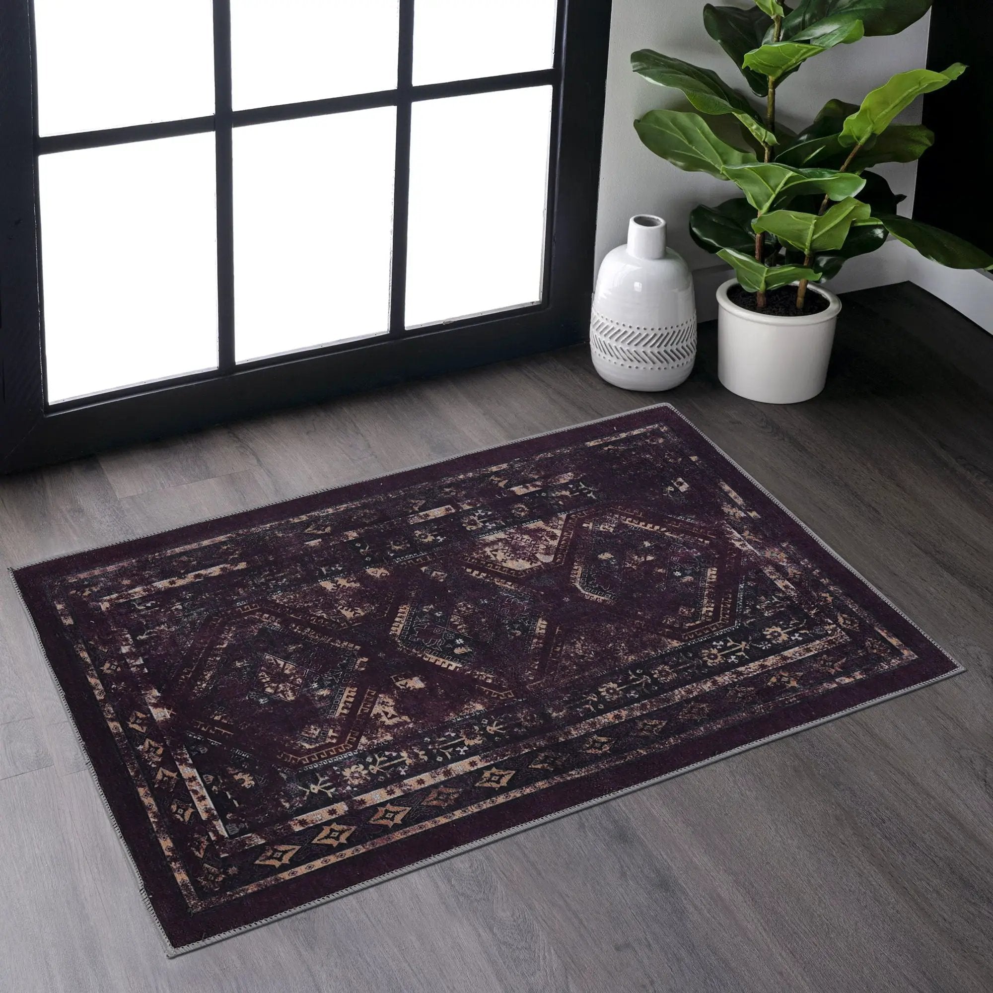 Maval - Trendy Area Rug, Washable by HouseOfZazla