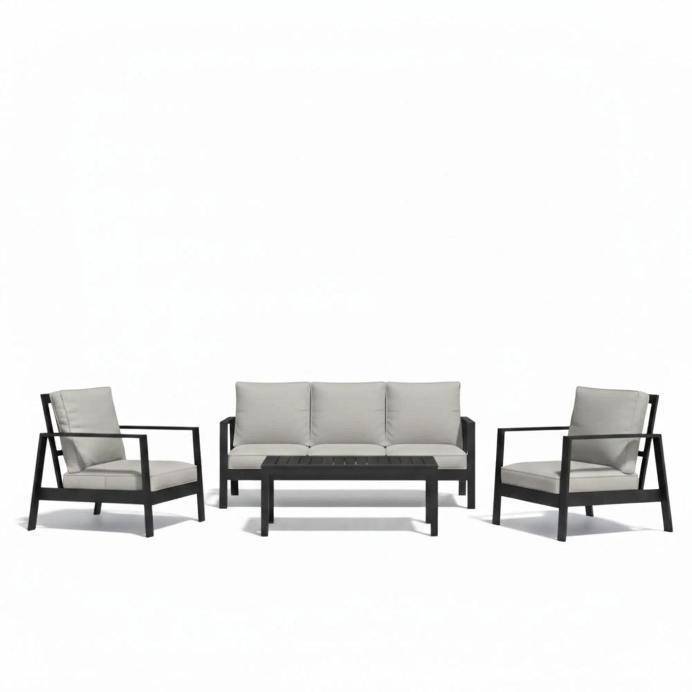Modern 5 Seat Outdoor Patio Furniture Set With Coffee Table by HouseOfZazla