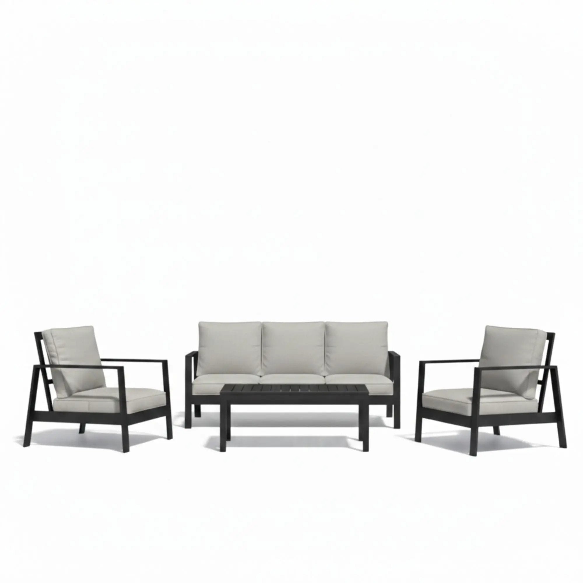 Modern 5 Seat Outdoor Patio Furniture Set With Coffee Table by HouseOfZazla