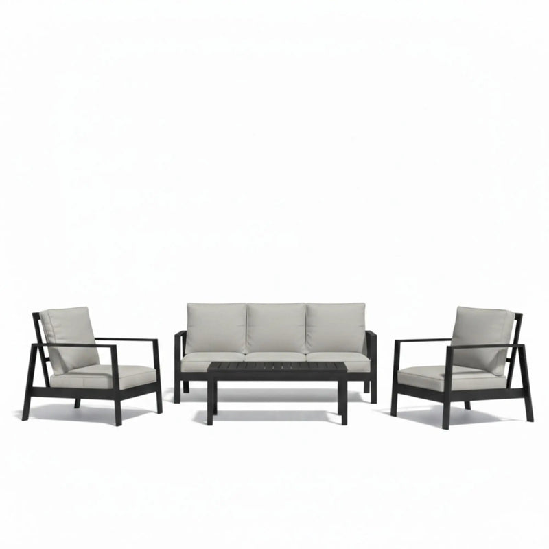 Modern 5 Seat Outdoor Patio Furniture Set With Coffee Table by HouseOfZazla