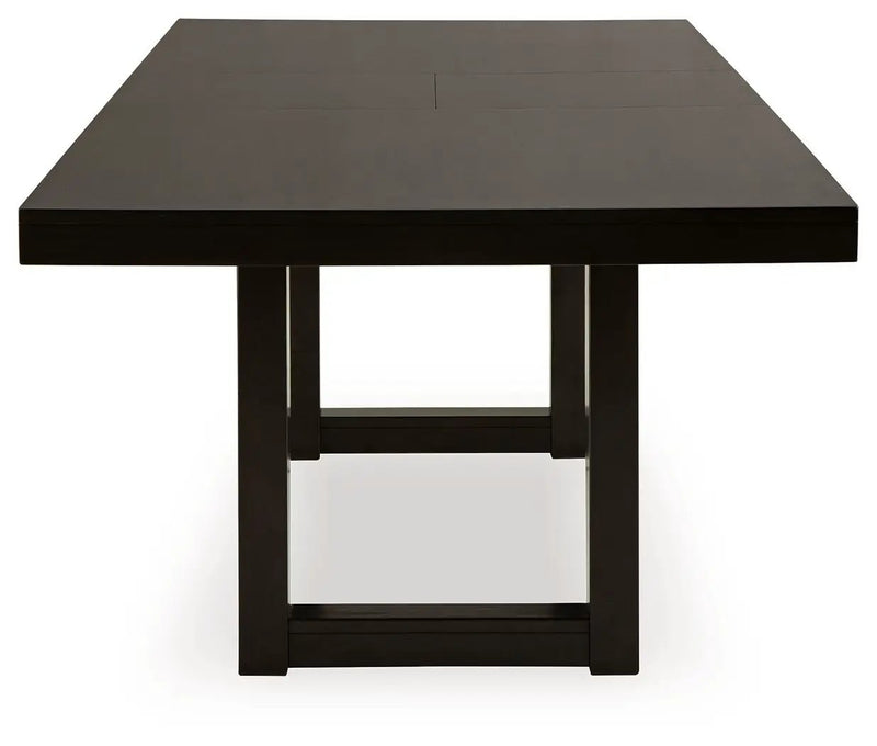 Neymorton - Rectangular Dining Room Butterfly Extension Table - Dark Grayish Brown by Unique Piece Furniture