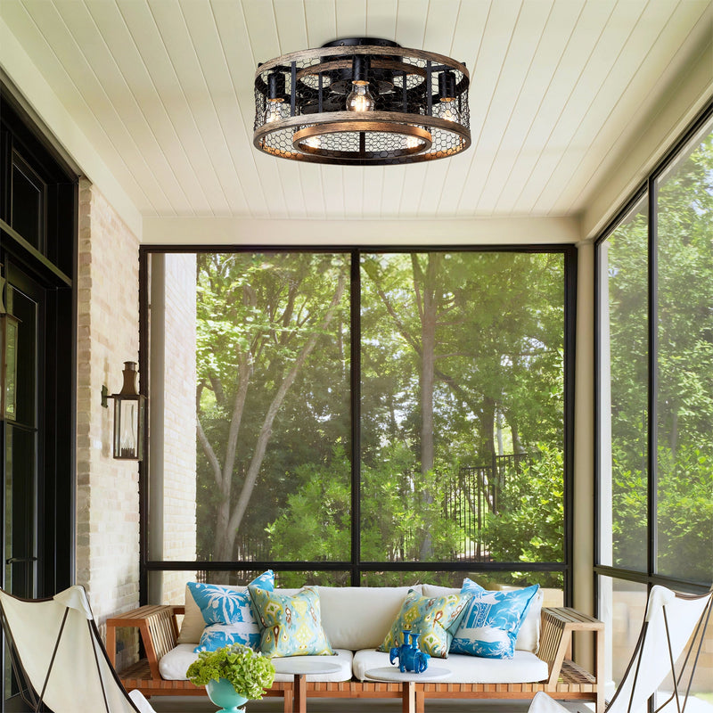 20'' Cage Ceiling Fan With Remote Control by HouseOfZazla