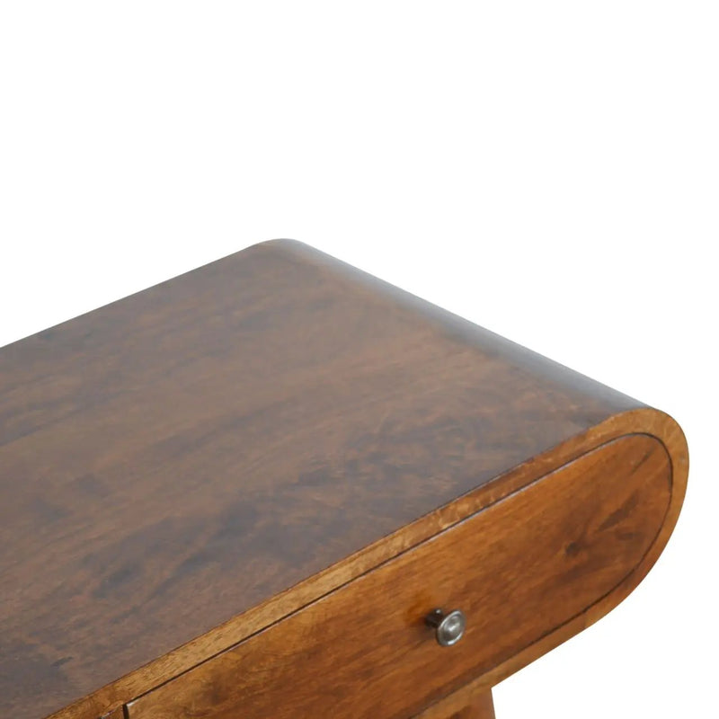 Solid Wood Curved Edge Console Table by HouseOfZazla