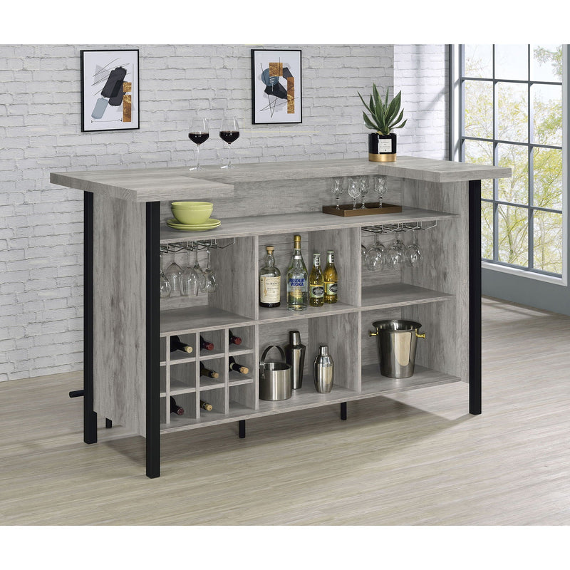 Menimen - Freestanding Bar Unit - Gray by HouseOfZazla