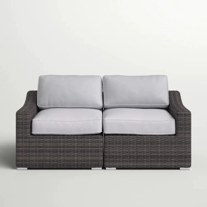 Chic Wide Outdoor Loveseat With Cushions by Unique Piece Furniture