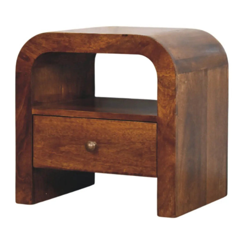 Darcy - Nightstand With Drawer And Open Shelf - Brown by HouseOfZazla