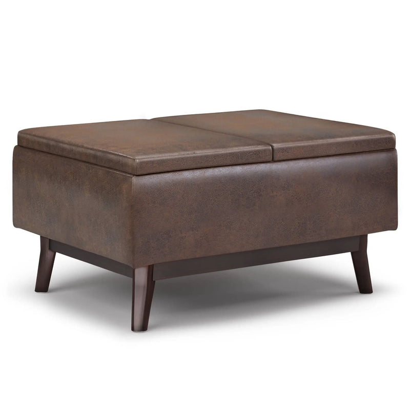 Owen - Tray Top Small Coffee Table Upholstered Storage Ottoman by Unique Piece Furniture