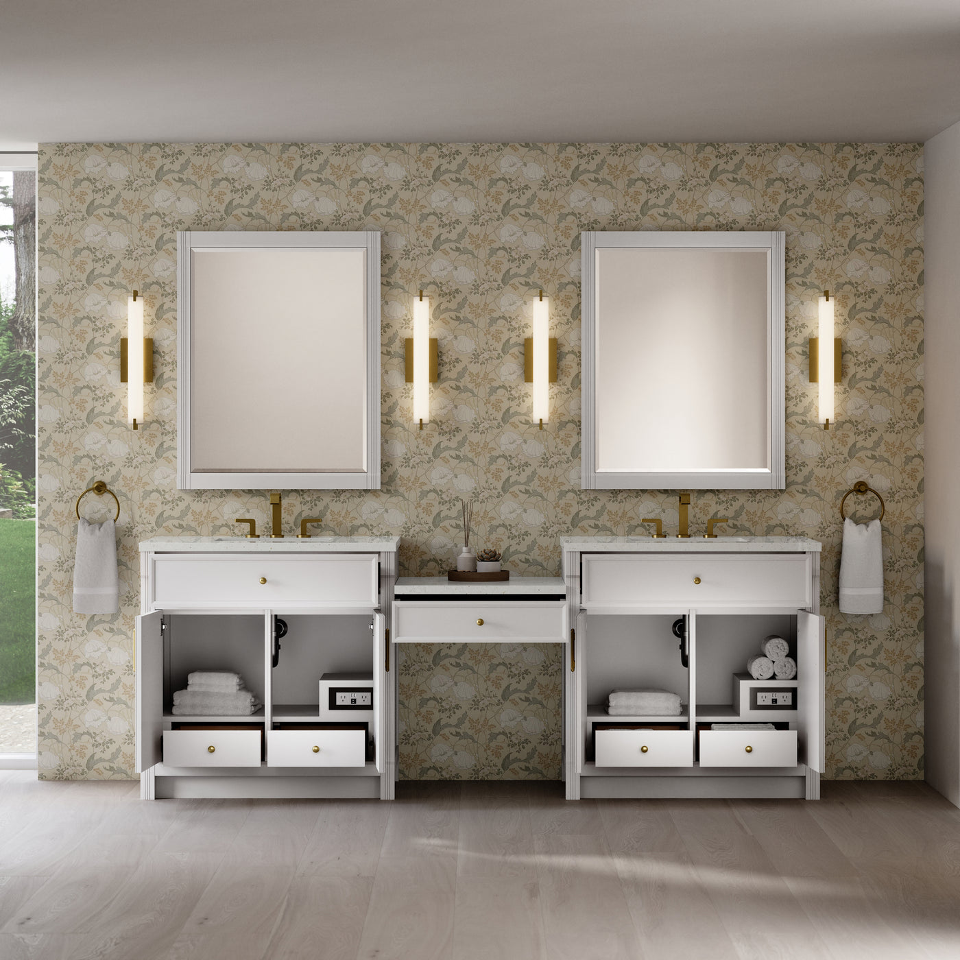 James Martin Bellshire 96" Double Bathroom Vanity, Bright White, view 13