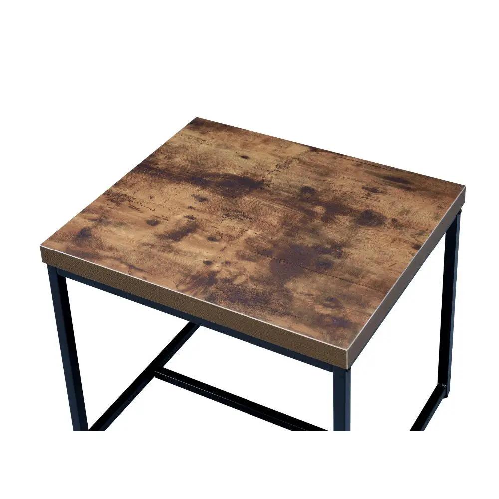 Bob - End Table - Weathered Oak & Black by Unique Piece Furniture