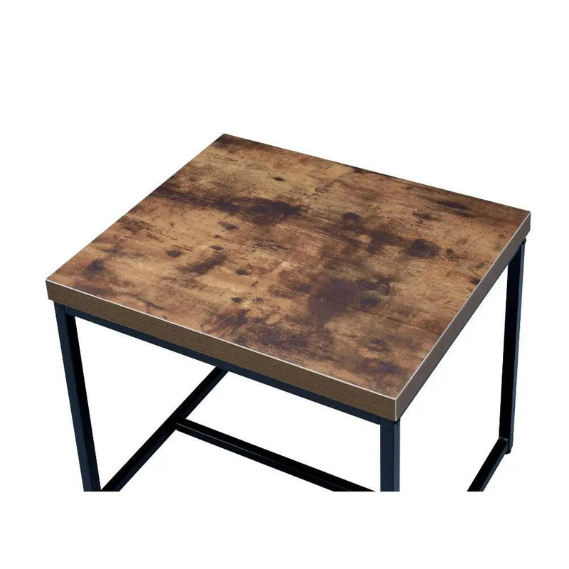 Bob - End Table - Weathered Oak & Black by Unique Piece Furniture
