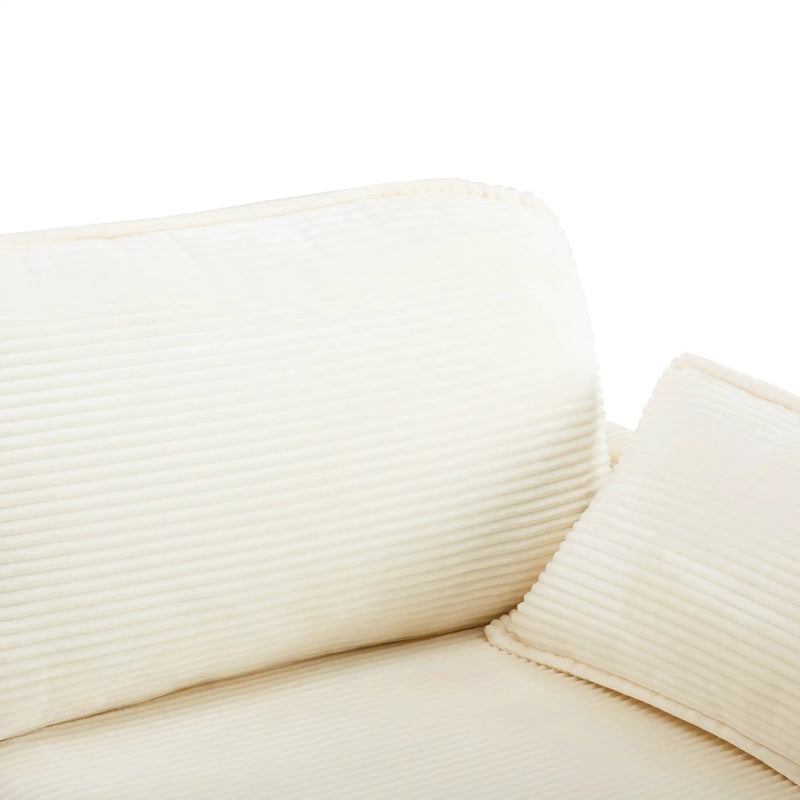 69" Plush Cloud Loveseat: Modular 2-Seater Sectional Sofa by HouseOfZazla