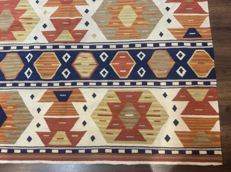 Turkish Kilim Rug 8x11, Handmade, Wool, Nourison Rug by Jewel Rugs