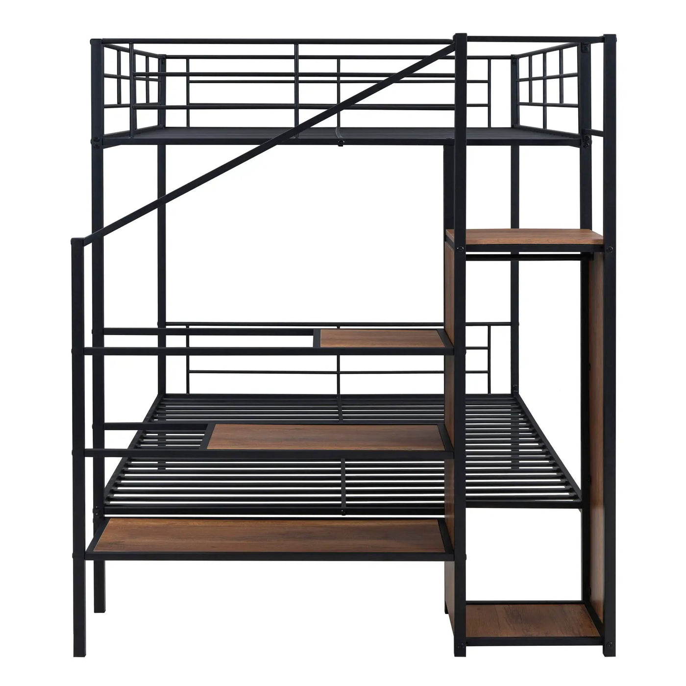 Bunk Bed With Lateral Storage Ladder And Wardrobe by Unique Piece Furniture
