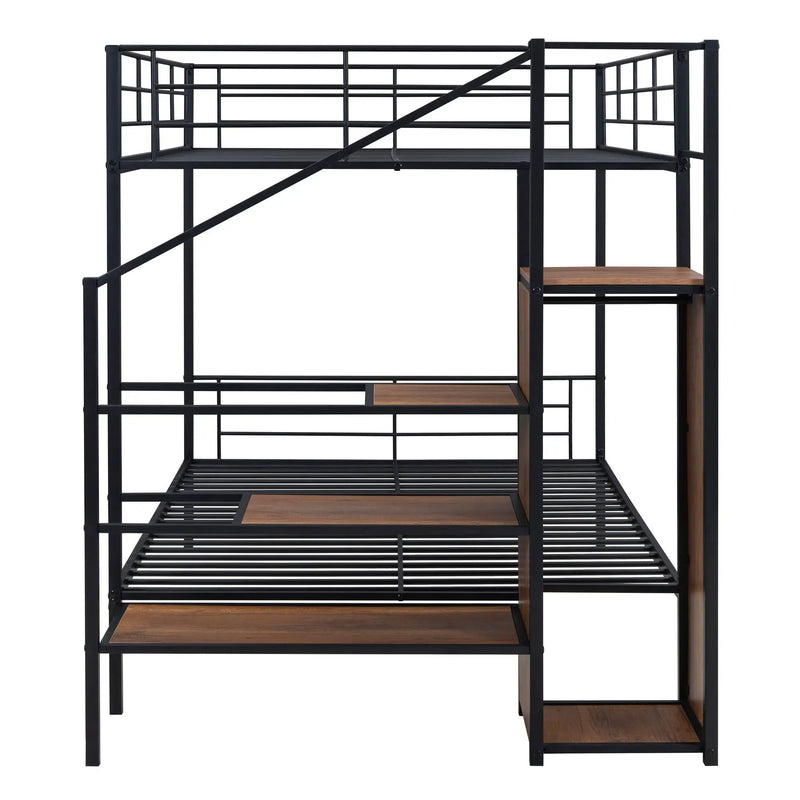 Bunk Bed With Lateral Storage Ladder And Wardrobe by HouseOfZazla
