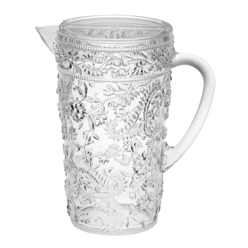 Paisley Unbreakable Plastic Water Pitcher With Lid And Spout by HouseOfZazla