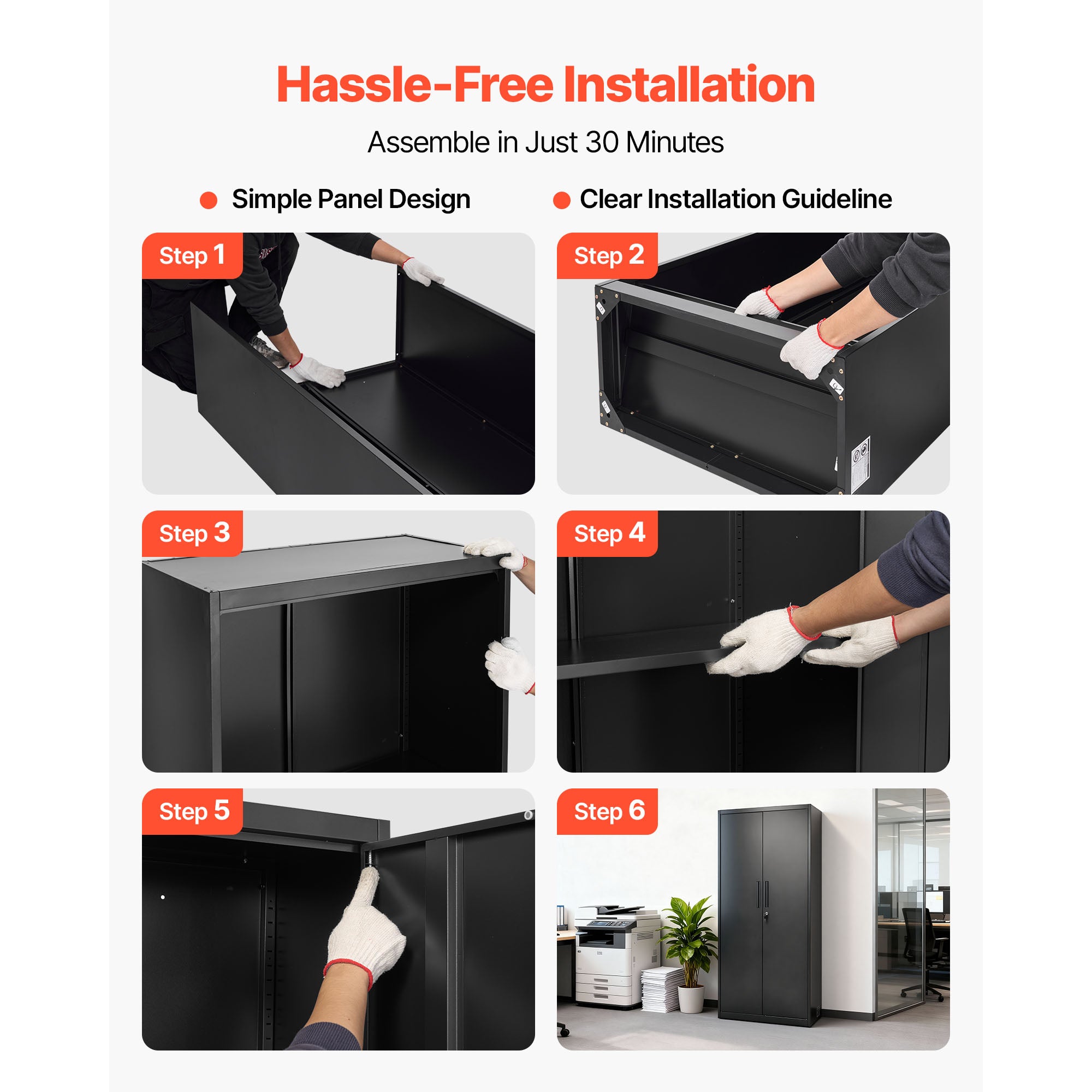 Metal Storage Cabinet, 68.9 in Lockable Steel Garage Cabinet by HouseOfZazla