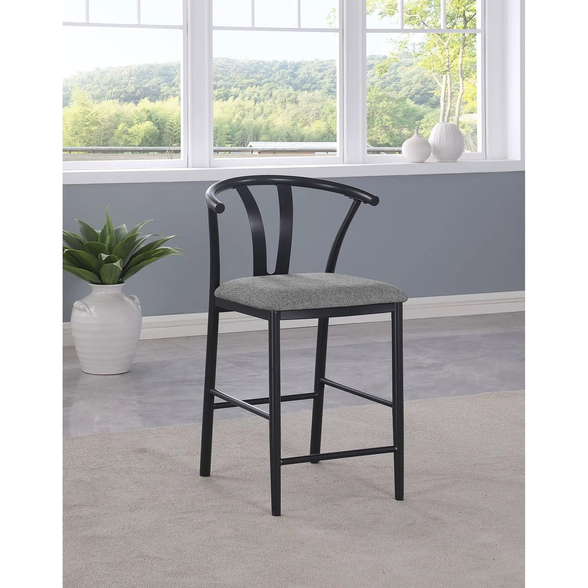 Tazman - Counter Height Dining Side Chair (Set of 2) - Gray by HouseOfZazla
