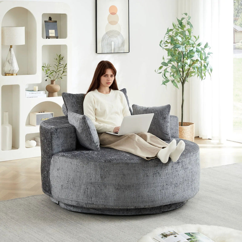Swivel Chair With Rotating Base For Living Room by HouseOfZazla