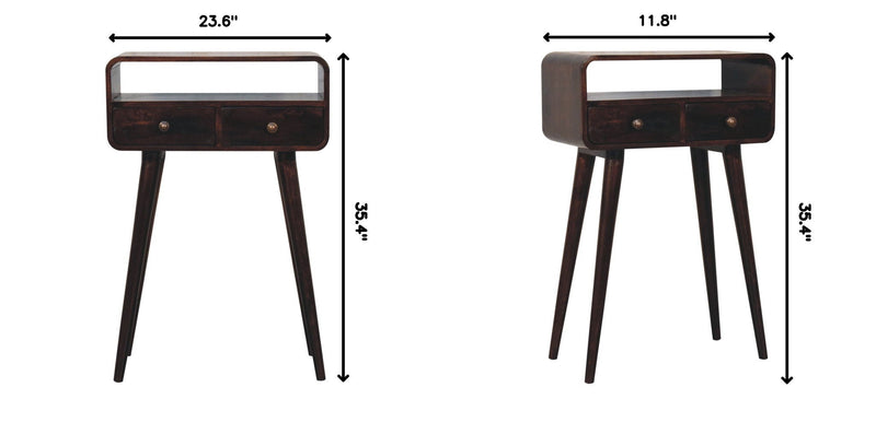 Solid Wood Curved Console Table by HouseOfZazla