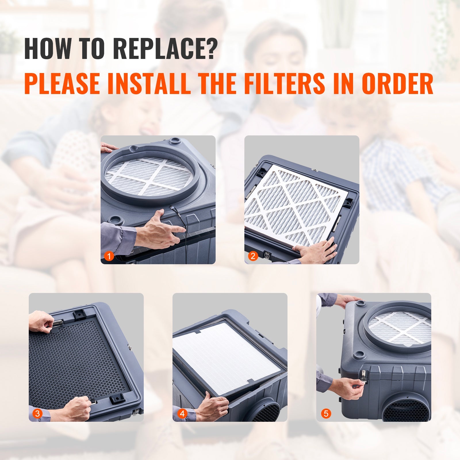 Protective Pre Filters, 5 Pack, 15.75'' x 15.75'' Air Filter Replacement by HouseOfZazla
