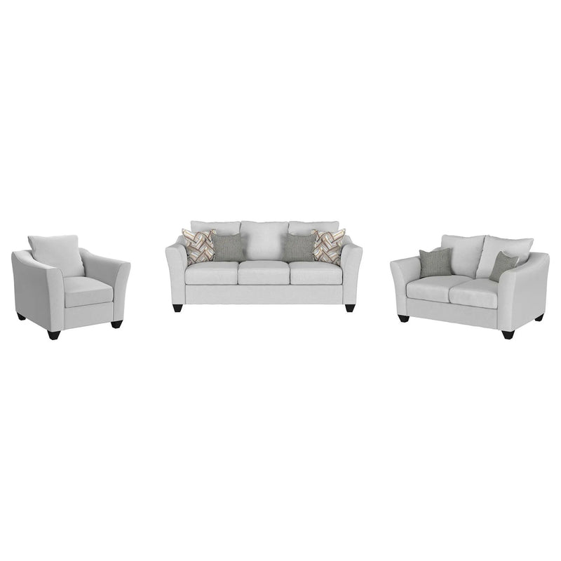 Salizar 3-piece Upholstered Flared Arm Sofa Set Sand by Unique Piece Furniture