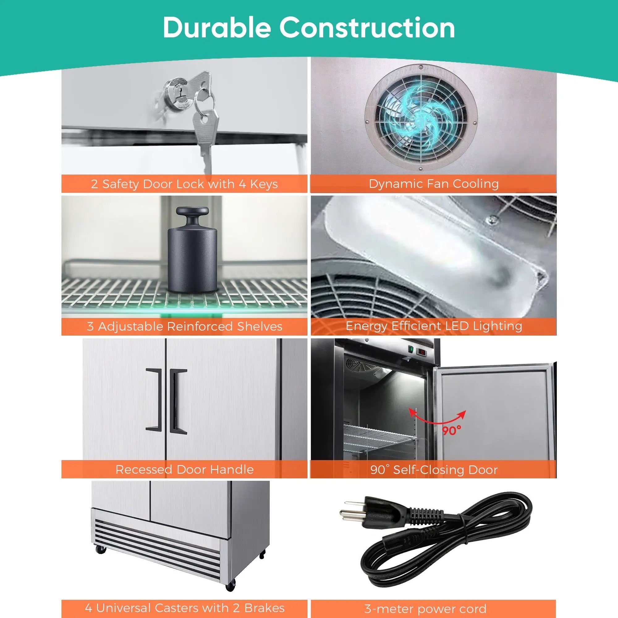 54" Commercial Stainless Steel Reach-In Freezer by HouseOfZazla