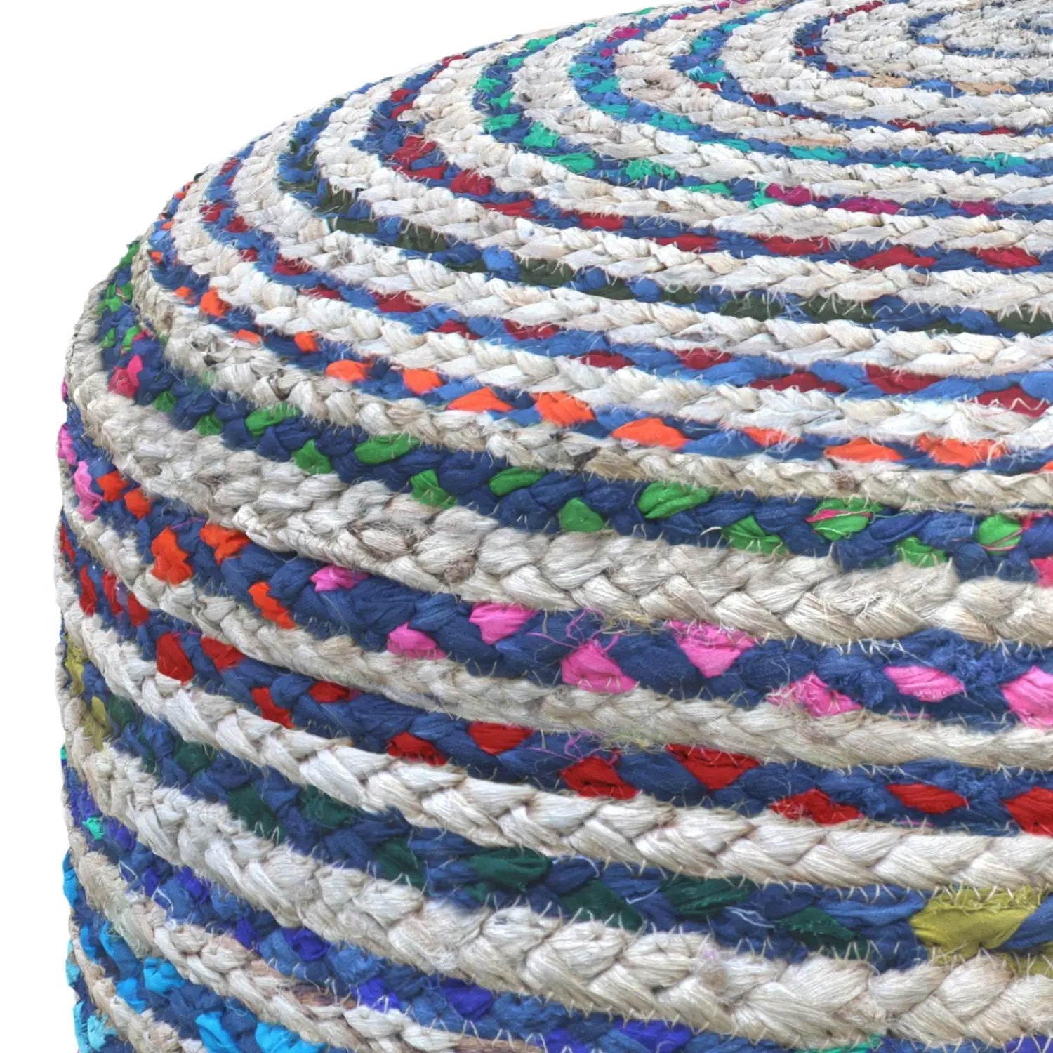 Margo - Handcrafted Round Pouf by HouseOfZazla