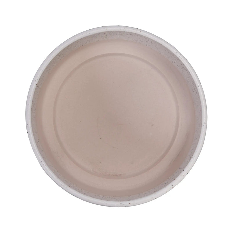 2 Pieces Ceramic Flowerpot Set, Milk White by HouseOfZazla