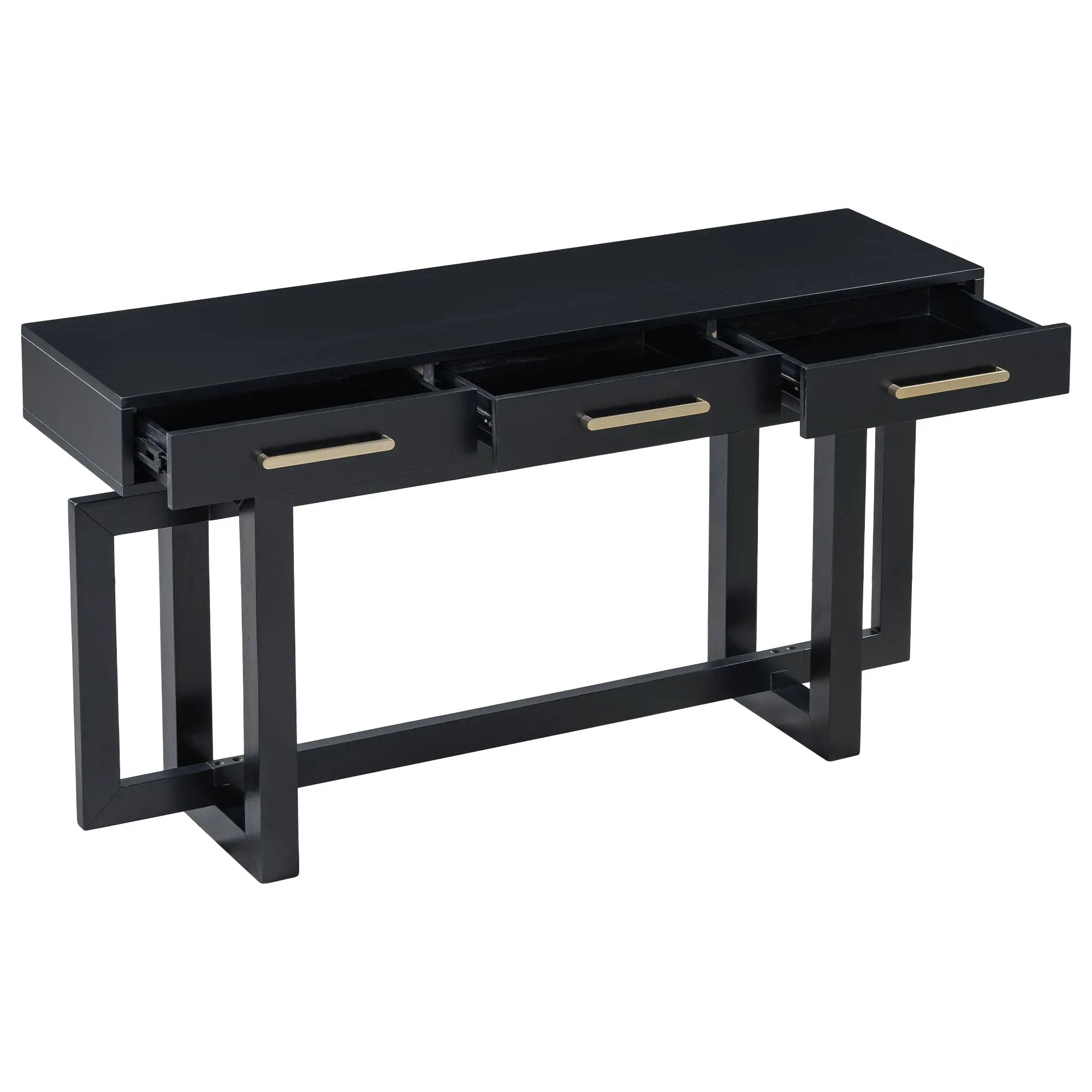 U_STYLE Elegant Console Table with Three Drawers by HouseOfZazla