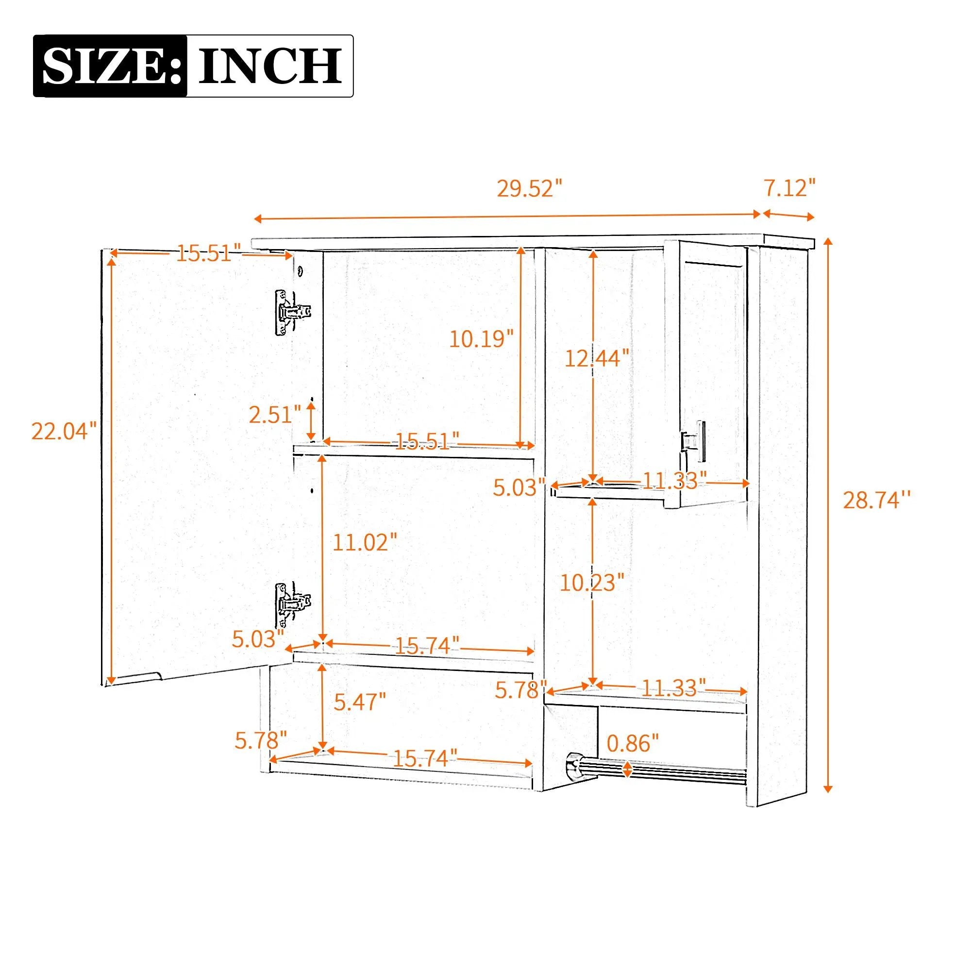 Modern Wall Mounted Bathroom Medicine Cabinet, Bathroom Wall Storage Cabinet With Mirror by HouseOfZazla
