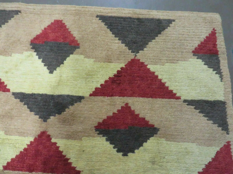6' X 8' Handmade Tibetan Nepal Chinese Wool Rug Art Deco Contemporary Modern by Jewel Rugs