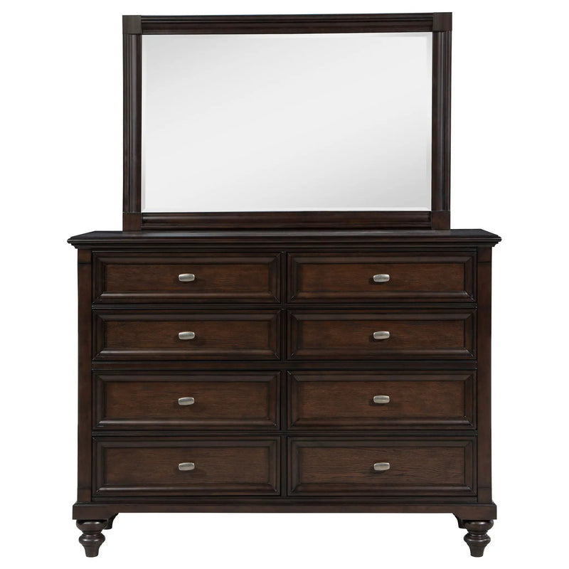Andover 8-drawer Dresser and Mirror Dark Oak by Unique Piece Furniture