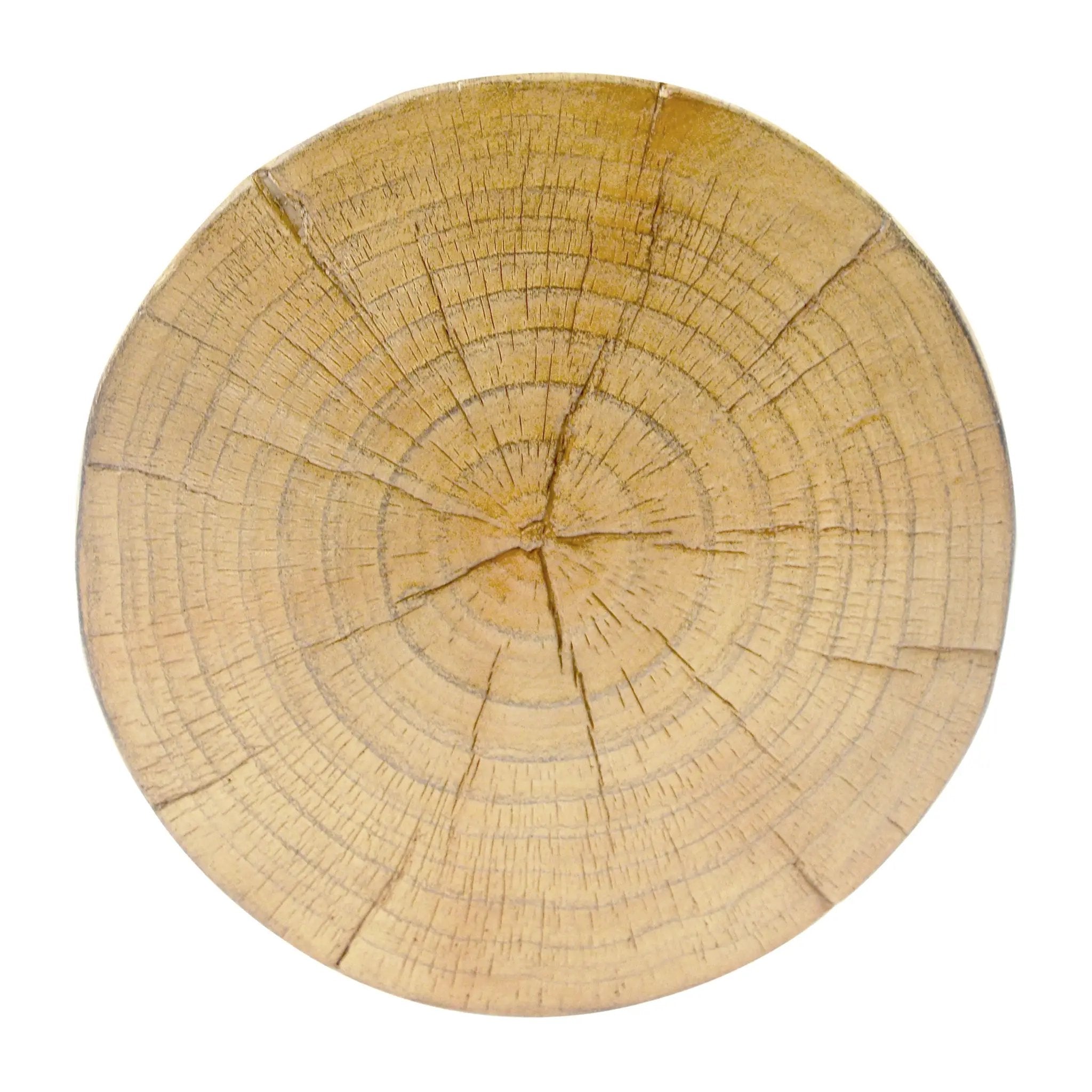 Hollow Design End Table with Wood Like Texture, and Natural Color by BLAKHOM