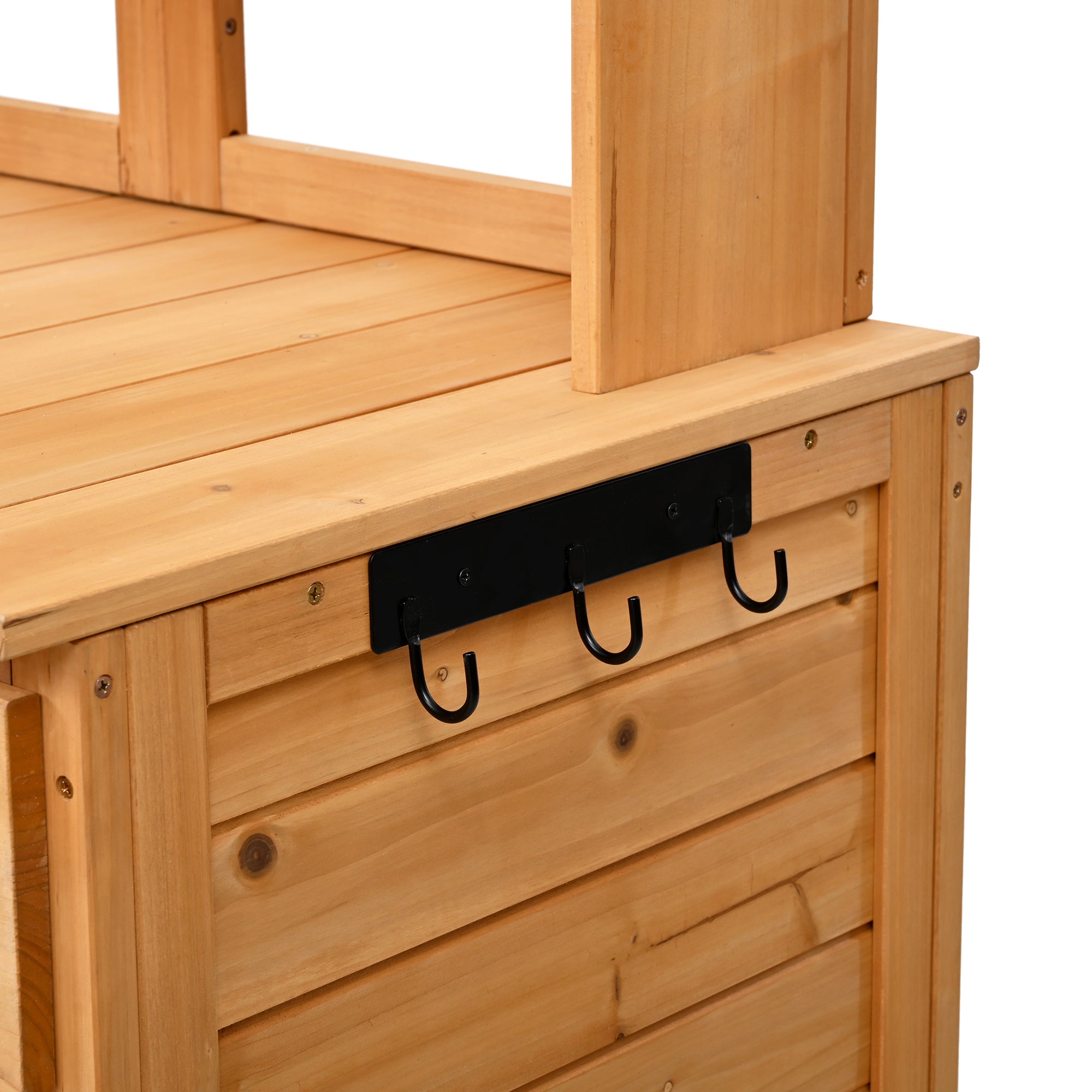 TOPMAX 65.7'' Tall Garden Potting Bench Table with Hutch by HouseOfZazla