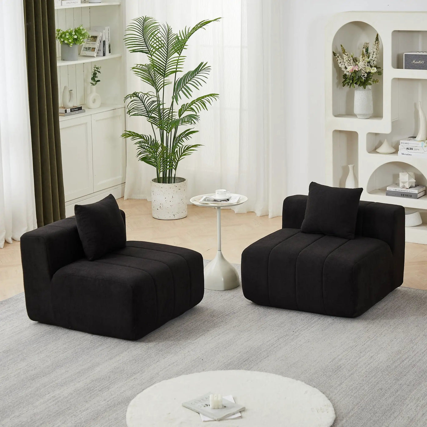 Modular Sectional Sofa With 2 Pillows, Symmetrical Design by HouseOfZazla