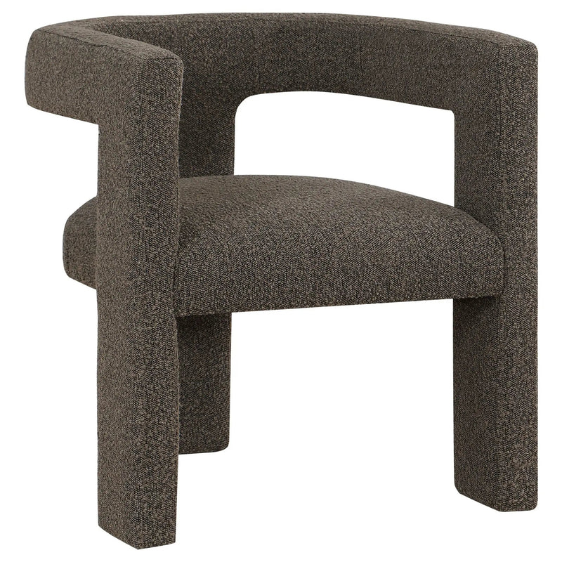 Petra Boucle Upholstered Accent Side Chair Chocolate Brown by Unique Piece Furniture