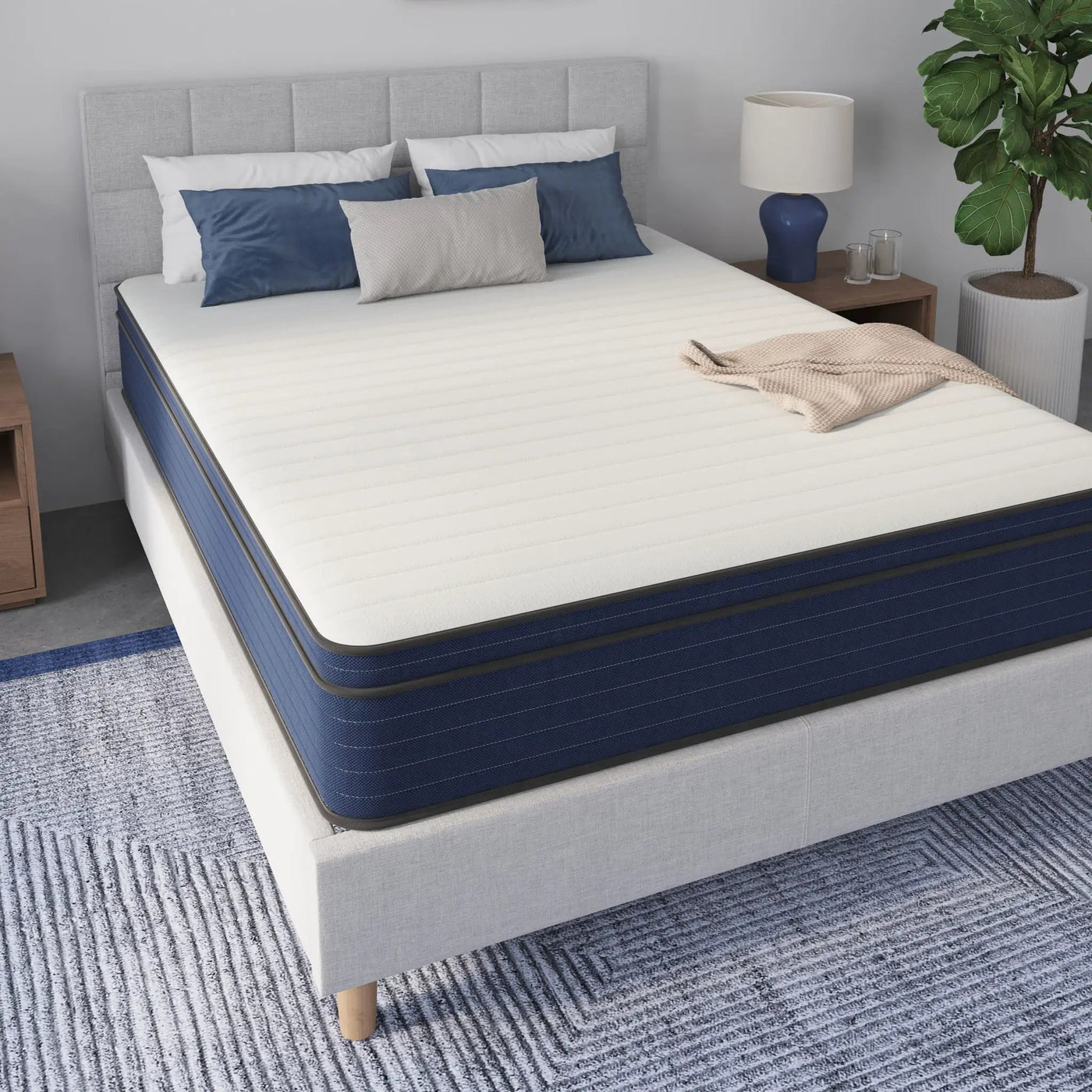 10" Medium Firm Euro Top Hybrid Cooling Gel Infused Pocket Spring And Memory Foam Mattress by HouseOfZazla