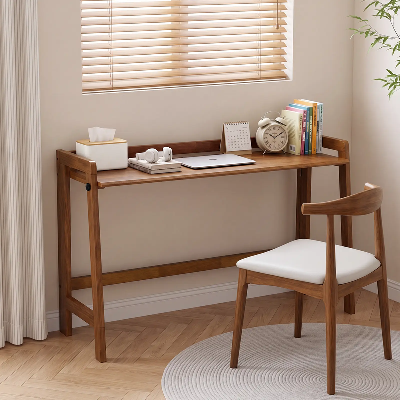 Solid Wood Folding Desk, 49" Mid Century Modern Computer Desk by HouseOfZazla