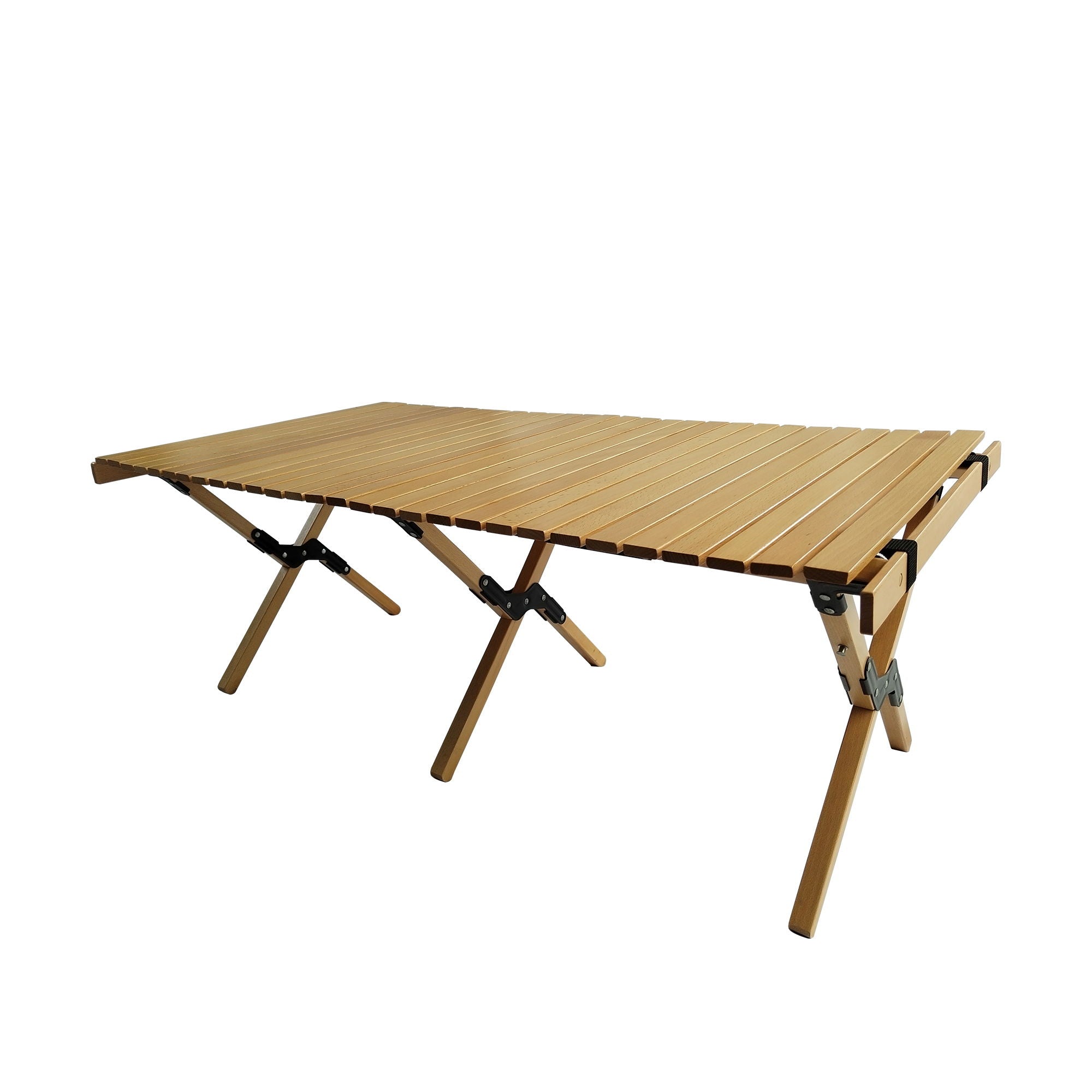 Multi-Function Wooden Foldable Portable Patio Dining Table, Indoor And Outdoor Universal - Natural by HouseOfZazla