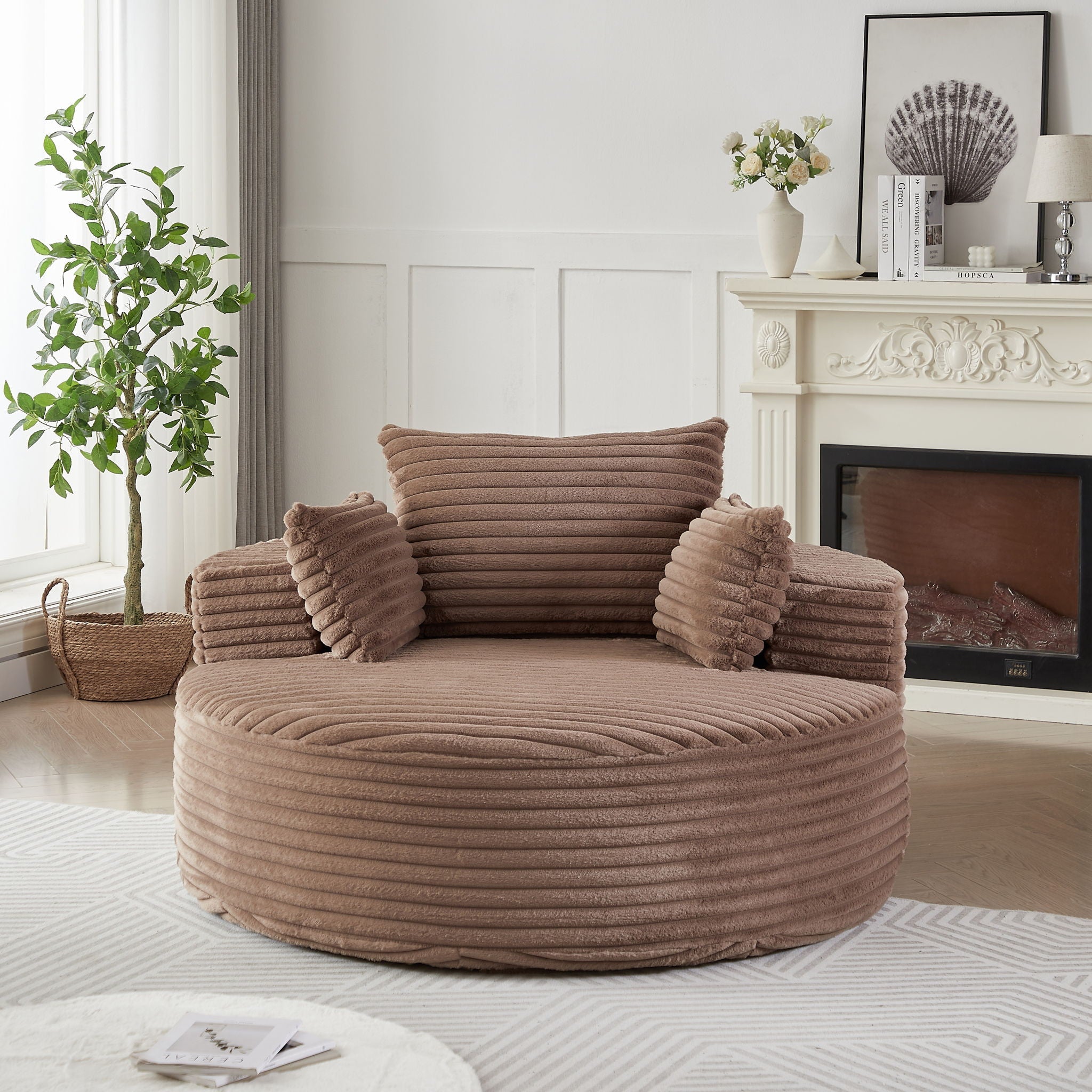 Modern Single Sofa With Backrest Pillow For Living Room by HouseOfZazla