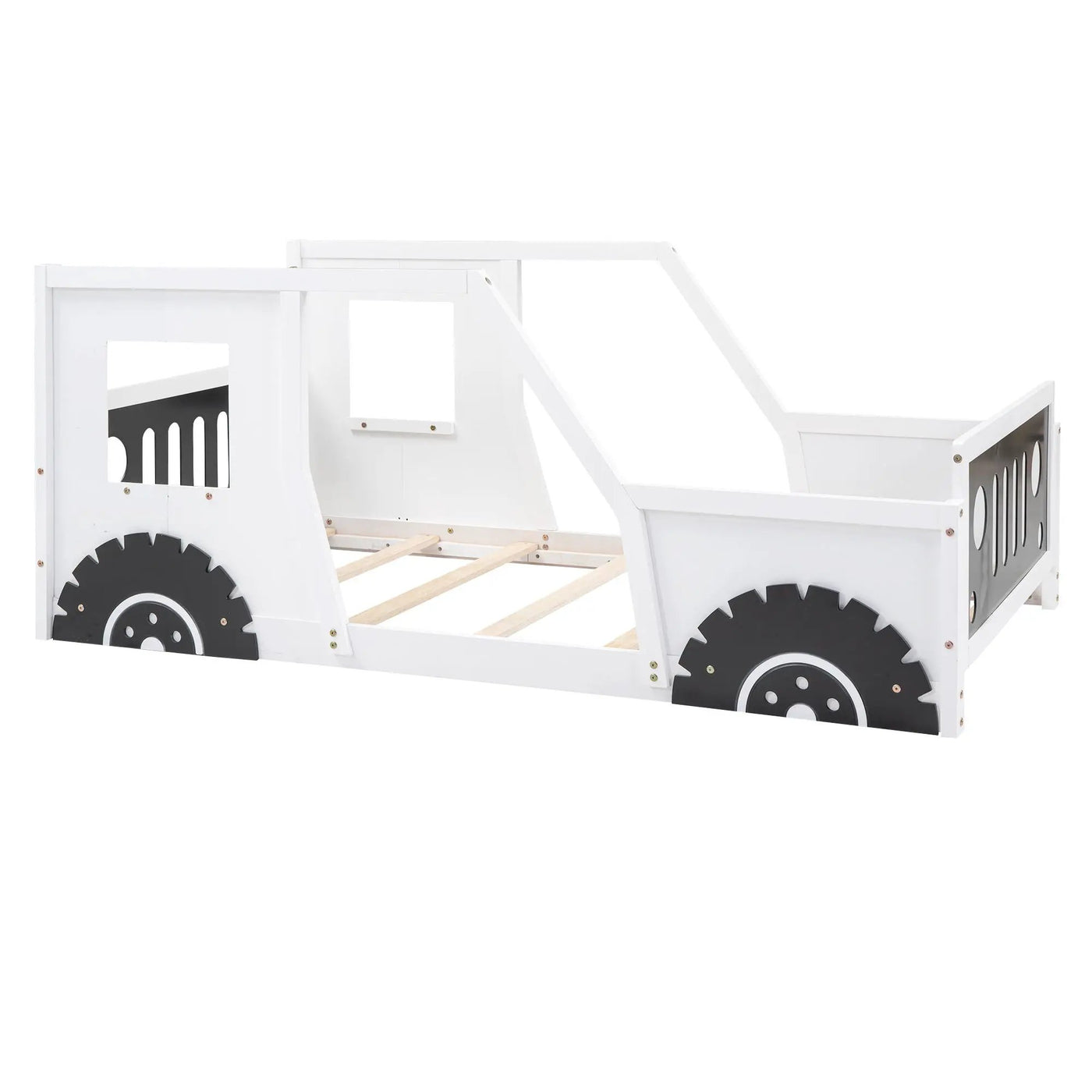 Classic Car Shaped Platform Bed With Wheels by Unique Piece Furniture