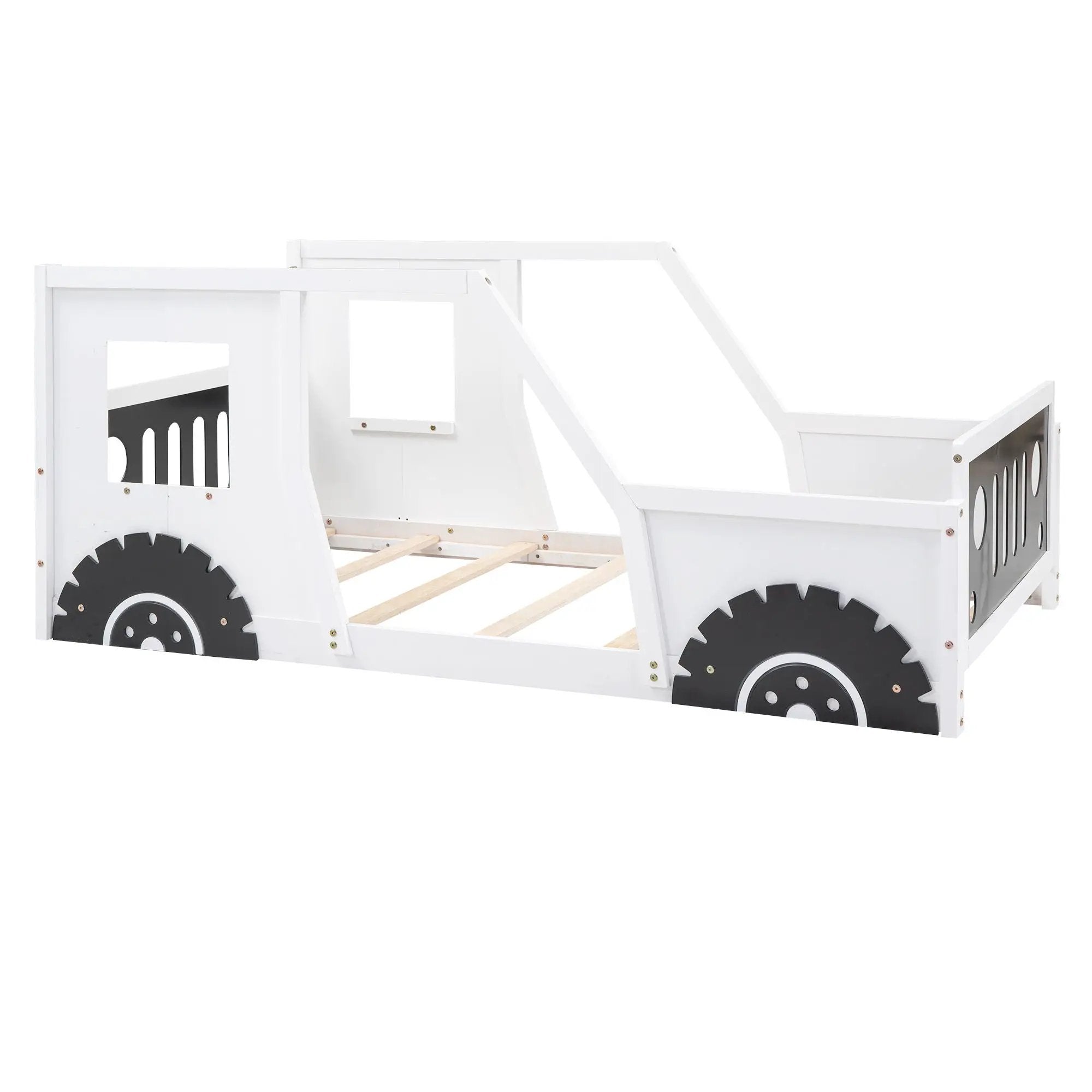 Classic Car Shaped Platform Bed With Wheels by Unique Piece Furniture