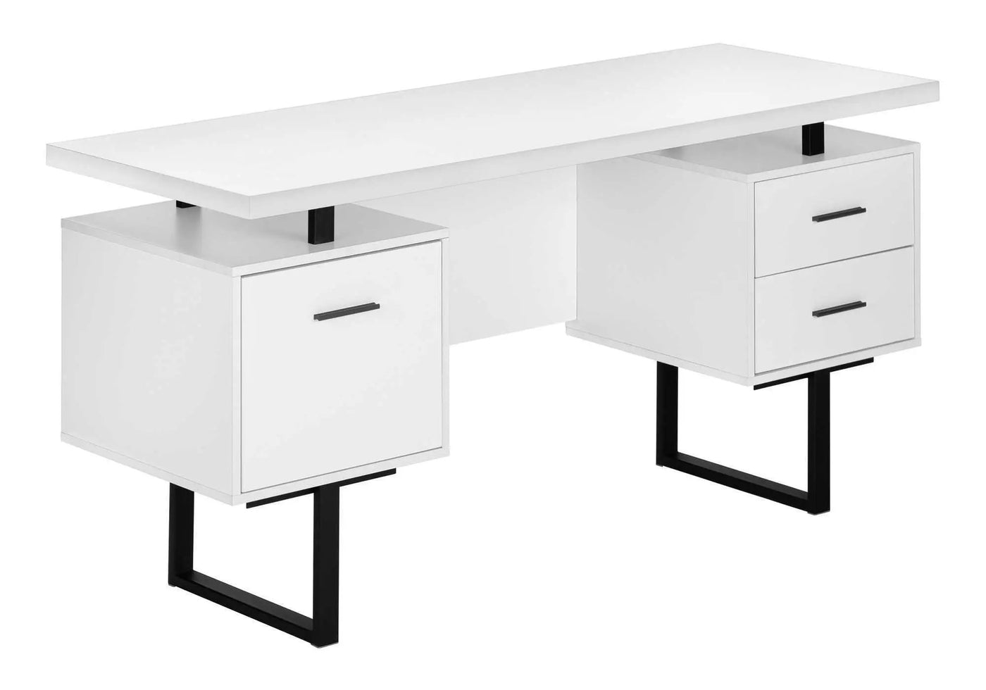 Computer Desk For Home Office, Laptop, Left, Right Set - Up, Storage Drawers, Contemporary & Modern by Unique Piece Furniture